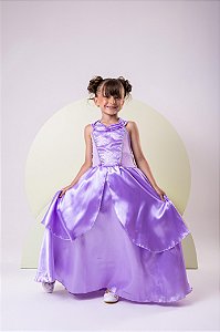Fantasia Longa Princesa Rapunzel Festa Infantil