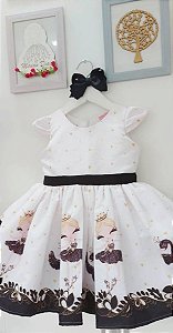 Vestido Infantil Luxo Bailarina Cisne Negro Faixa Preta