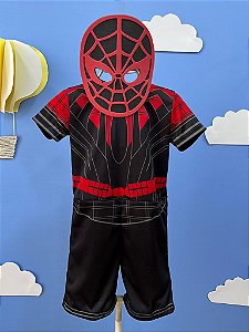 Fantasia Infantil Temática Homem Aranha Máscara
