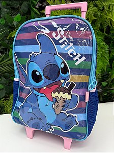 Mochila de Rodinhas Stitch Sorvete Escolar