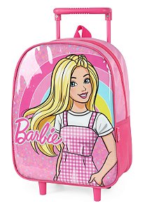 Mochila de Rodinhas Barbie Rosa Pink Escolar
