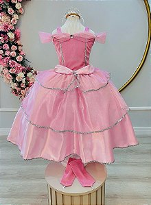 Fantasia Infantil Princesas Bela Adormecida com Luvas Festas