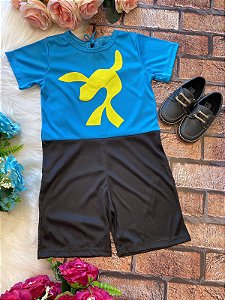 Fantasia Lucas Neto Aventureiro Azul Menino Festa Infantil