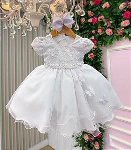Vestido Jardim Encantado Branco Festa Infantil