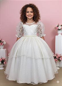 Vestido Off Longo Juvenil Festa Luxo Casamento Eva