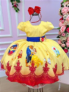 Vestido Infantil A Bela e a Fera Temáticos