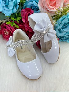 Sapatilha Infantil Menina Flor Di MIla Maya Branco
