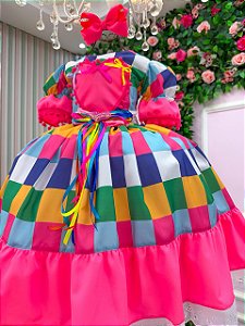 Vestido Infantil Junino Quermesse Quadrilha Caipira