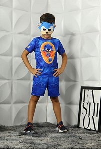 Fantasia Meninos Sonic com Máscara