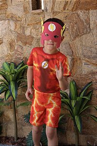 Fantasia Meninos Flash com Máscara