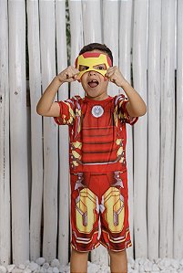 Fantasia Meninos Homem de Ferro com Máscara
