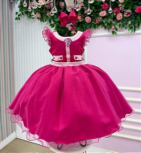 Vestido Patrulha Canina Sky Temático Infantil Festa Luxo