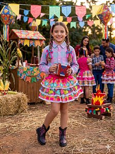 Saia Infantil de Festa Junina Junino Magia do Sertão