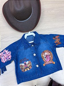 Jaqueta Blogueirinha Boiadeira Jeans Country Menina