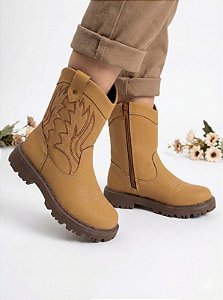Bota Infantil Texana Menina Country Nilqi Mostarda