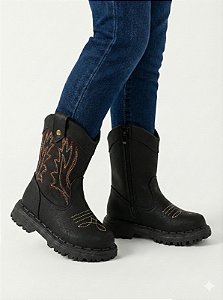 Bota Infantil Texana Menina Country Nilqi Preto