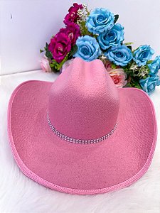 Chapéu Rosa Boiadeira Cowboy Infantil Festa Rodeio