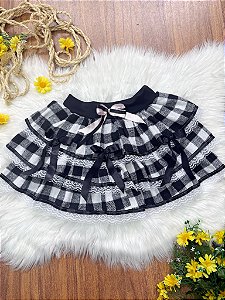 Saia Infantil de Flanela Xadrez Varias Cores