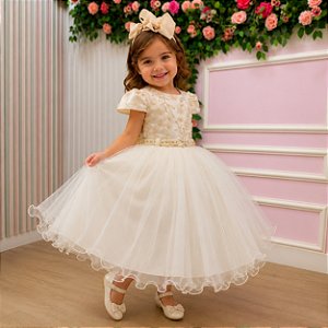 Vestido Infantil Jardim Fada Off Encantada Borboletas
