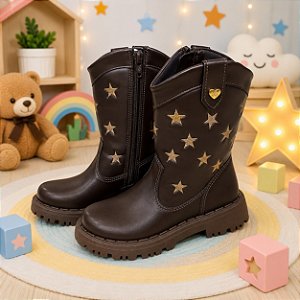 Bota Infantil Menina Marrom-Café Estrela Country Festas