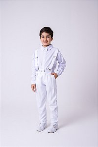 Conjunto Social de Menino Infantil Suspensório Festa Luxo Casamento Formatura