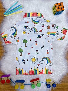 Camisa Infantil Festa Formatura Escolar Aquarela Pintando 7