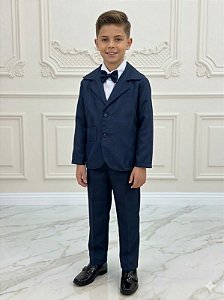 Conjunto Social Infantil Terno Azul Marinho Menino