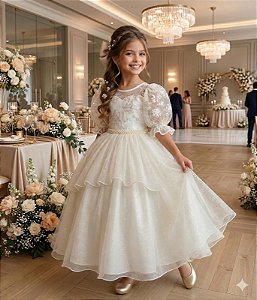 Vestido Off Longo Juvenil Festa Casamento Luxo