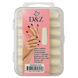 Unha postiça Bailarina Leitosa 100un D&Z
