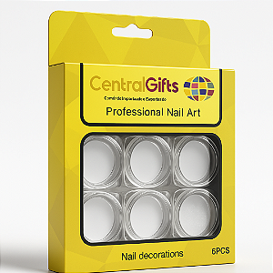 Pó Efeito Sereia Branco 6 Tonalidades – Unhas Espelhadas