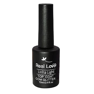 Topcoat com Glitter Real Love 12ml