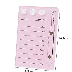 Placa de Acrílico Para Cílios Magnético Rosa