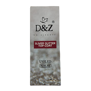 Topcoat Silver Glitter D&Z 8g