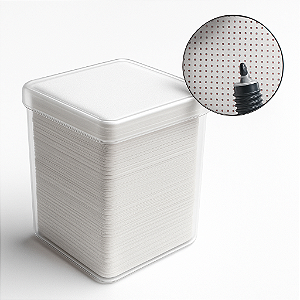 Lenços Rosa/Branco para Limpeza de Cola de Cílios – 200 Unidades