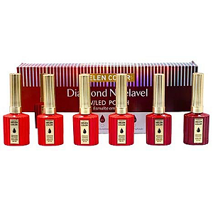 Kit Esmalte em gel Helen color Vermelho 6 unidades