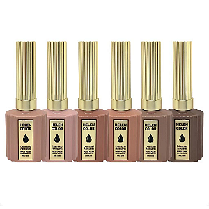 Kit Esmalte em Gel Helen Color Nude 6 unidades