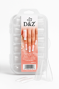 Molde F1 Transparente D&Z – Formato Bailarina – Para Alongamento de Unhas 100PÇS