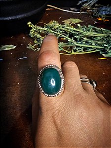 Anel Agnes Agata Verde