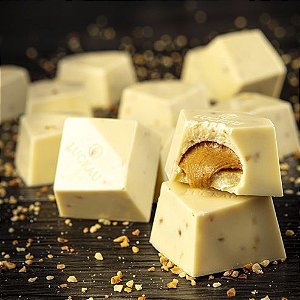 Bombom de Chocolate Belga Branco Zero Açúcar Luckau - Amendoim 20g - Luckau
