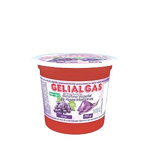 Gelatina Vegetal de Algas Marinhas Sabor Uva 210g - Gelialgas