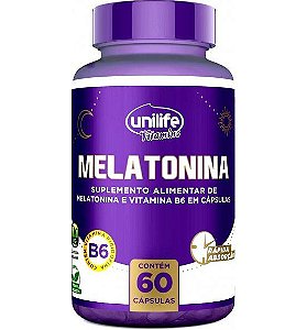 Melatonina + B6 60caps - Unilife