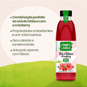 Chá de Hibisco e Cranberry 900ml - Campo Largo