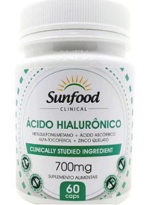 Ácido Hialurônico 60caps 700mg - SunFood