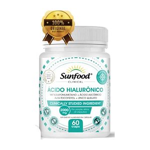 Ácido Hialurônico 2000mg 60 cápsulas - Sunfood