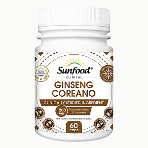 Ginseng Coreano 1200mg 60 cápsulas - Sunfood