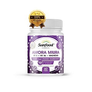 Amora Miura + Vit. E + Vit. B6 + Magnésio 60caps 1100mg - Sunfood