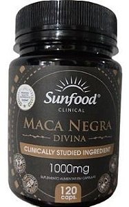 Maca Negra Divina 1000mg 120caps - Sunfood