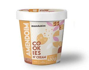 Pasta de Amendoim Cookies n' Cream 450g - Mandubim