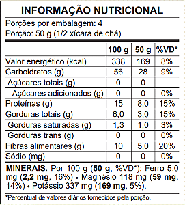 Farinha de Aveia Integral s/ Glúten Vegana 200g - Vitalin