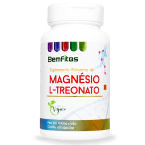 Magnésio Treonato Veg - 60caps x 300mg - BemFitos